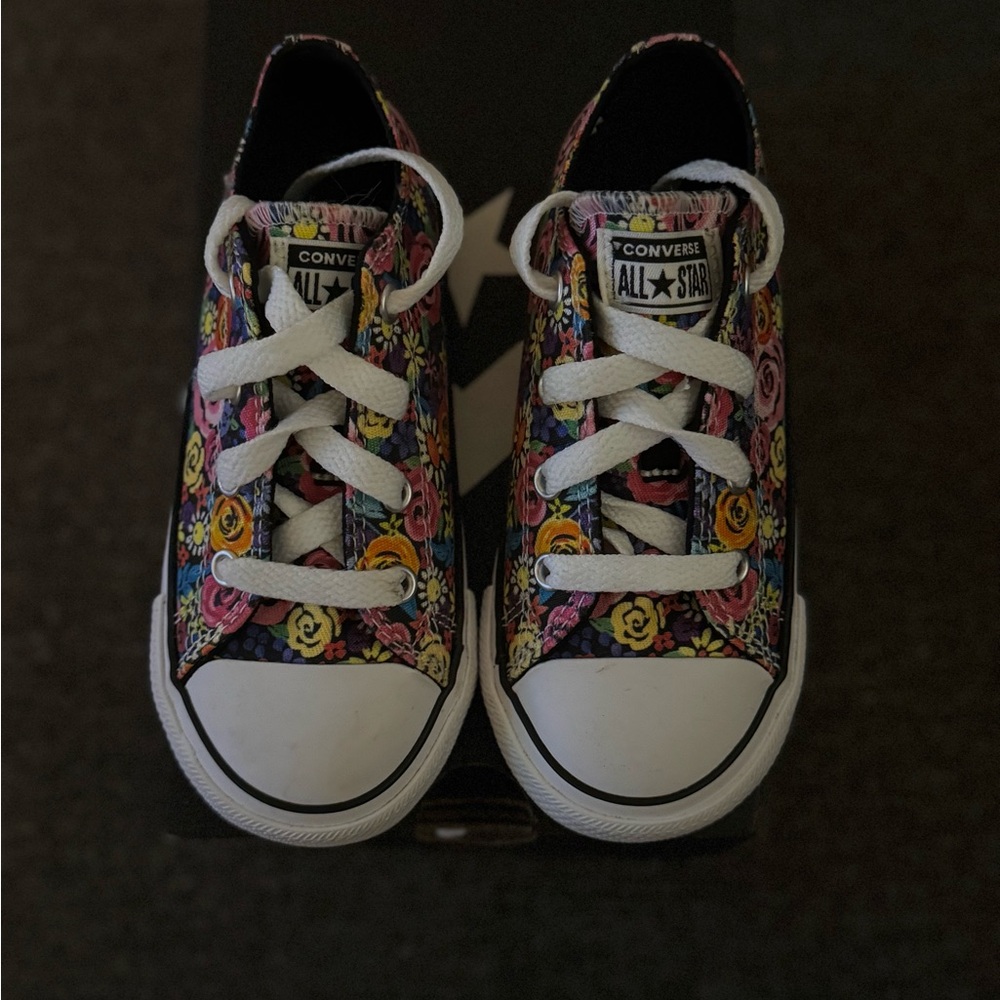 Converse Kids' Floral Sneakers - Black and Multicolor